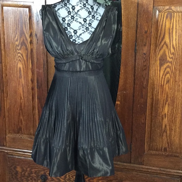 BCBGeneration Dresses & Skirts - BCBGeneration Dark Brown Taffeta Sleeveless Dress